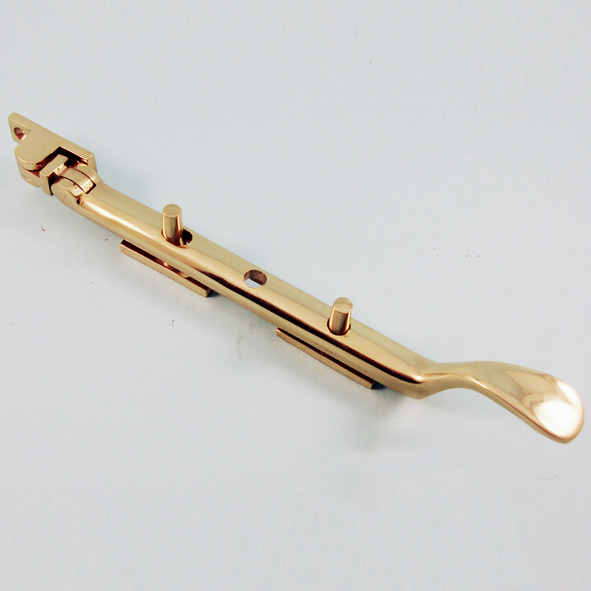 THD133/PB • 200mm • Polished Brass • Spoon End Casement Stay